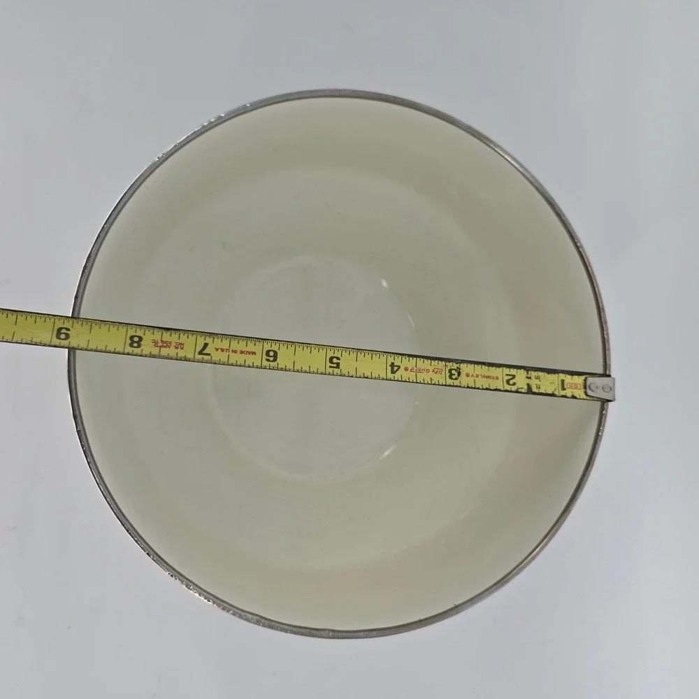 Vintage Palm Tree Enamel Mixing Bowls Set of 2 Coastal Palm Beach Kitchen